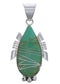 Southwest Turquoise Inlay Silver Pendant EX30506