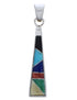 Southwest Sterling Silver Multicolor Inlay Pendant EX30529