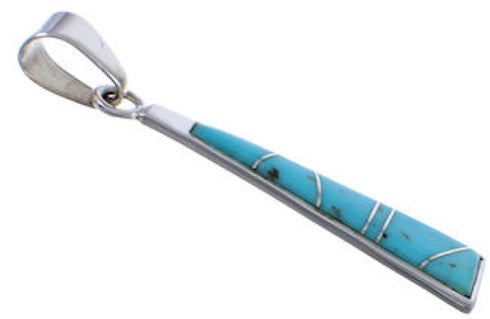 Turquoise Inlay Sterling Silver Pendant EX30532