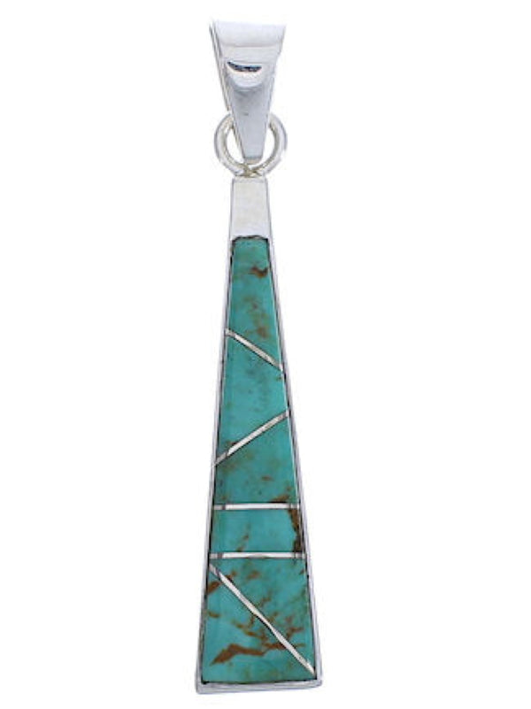 Southwest Turquoise And Sterling Silver Pendant EX30534