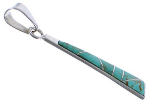 Southwest Turquoise And Sterling Silver Pendant EX30534