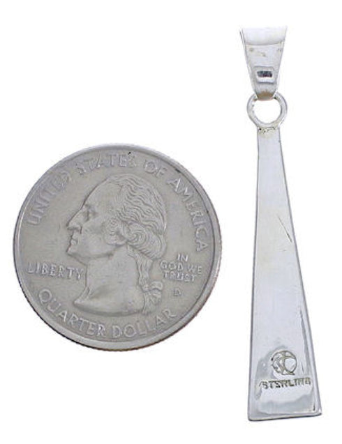 Turquoise And Genuine Sterling Silver Slide Pendant EX30535