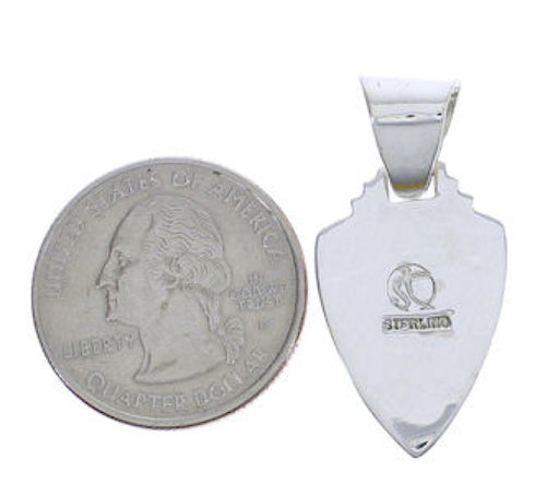 Multicolor Inlay Southwest Sterling Silver Pendant EX30537