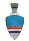 Southwest Sterling Silver Multicolor Inlay Pendant EX30538