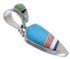 Southwest Sterling Silver Multicolor Inlay Pendant EX30538