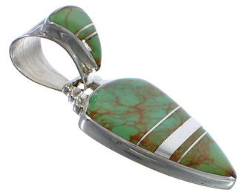 Southwestern Turquoise And Sterling Silver Pendant EX30547