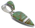 Southwestern Turquoise And Sterling Silver Pendant EX30547
