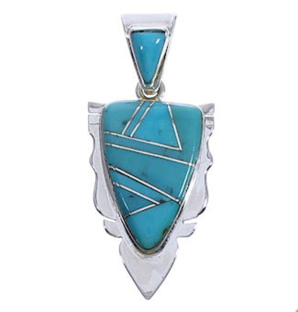 Turquoise Genuine Sterling Silver Slide Pendant EX30554