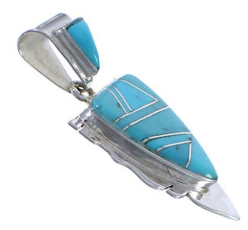 Turquoise Genuine Sterling Silver Slide Pendant EX30554