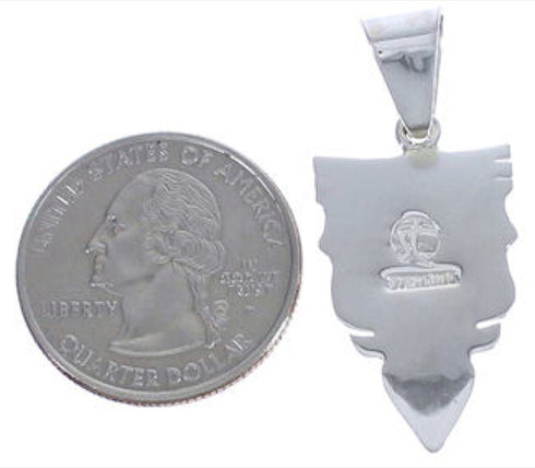 Southwestern Turquoise And Genuine Sterling Silver Pendant EX30555