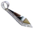 Tiger Eye And Multicolor Inlay Southwest Silver Pendant EX30584
