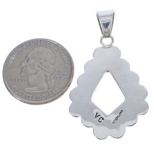 Southwest Multicolor Inlay Sterling Silver Pendant EX30585