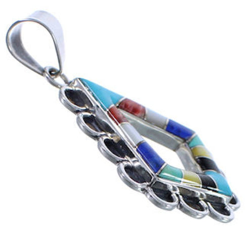 Multicolor Southwest Jewelry Sterling Silver Pendant EX30587