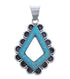 Genuine Sterling Silver And Turquoise Jewelry Pendant EX30589