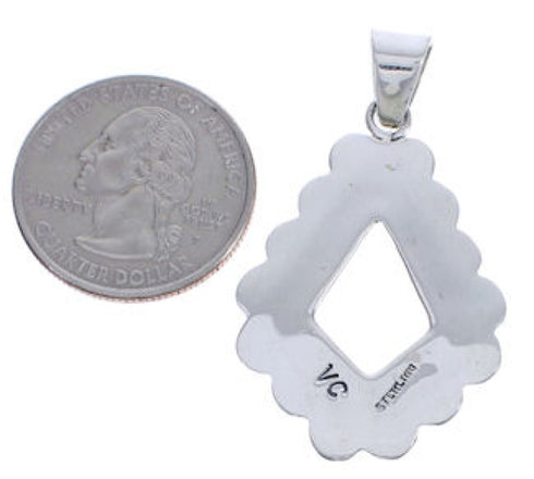 Genuine Sterling Silver And Turquoise Jewelry Pendant EX30589