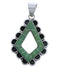 Turquoise Inlay Sterling Silver Slide Pendant EX30594