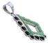 Turquoise Inlay Sterling Silver Slide Pendant EX30594