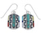 Southwest Multicolor Sterling Silver Hook Dangle Earrings EX28744