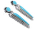 Southwest Turquoise Inlay Sterling Silver Post Earrings EX28747