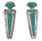 Genuine Sterling Silver Turquoise Inlay Post Earrings Jewelry EX28750