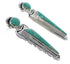 Genuine Sterling Silver Turquoise Inlay Post Earrings Jewelry EX28750