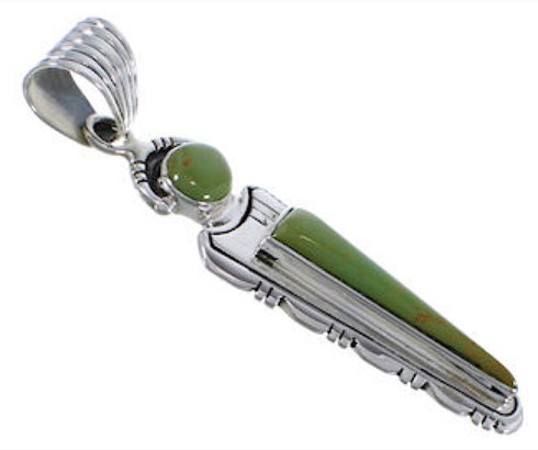 Turquoise Inlay Jewelry Sterling Silver Pendant EX28763