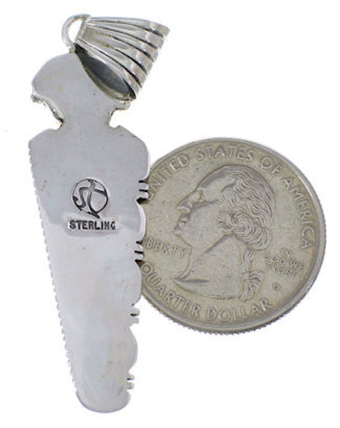 Southwest Turquoise And Sterling Silver Pendant EX28764