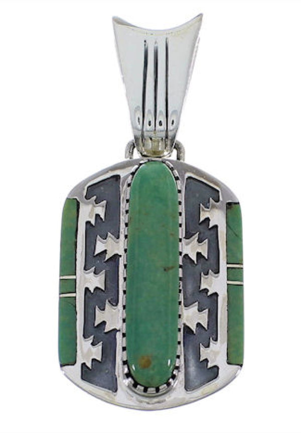 Turquoise Jewelry Sterling Silver Slide Pendant EX28780