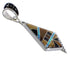 Tiger Eye And Multicolor Sterling Silver Southwest Pendant EX28822