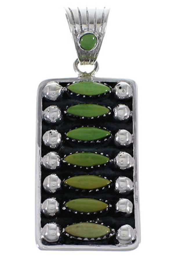 Southwest Turquoise Jewelry Sterling Silver Pendant EX28825