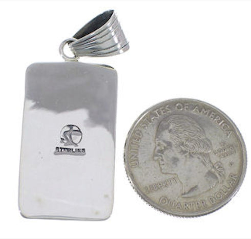 Southwestern Jewelry Turquoise Sterling Silver Pendant EX28830