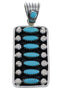 Genuine Sterling Silver Turquoise Southwest Pendant EX28834
