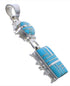 Southwest Sterling Silver Turquoise Inlay Pendant PX30624