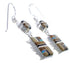 Sterling Silver Multicolor Inlay Jewelry Hook Dangle Earrings PX30642