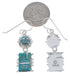 Southwestern Sterling Silver Turquoise Hook Dangle Earrings PX30652
