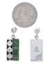 Sturdy Silver And Turquoise Jewelry Post Dangle Earrings PX30662