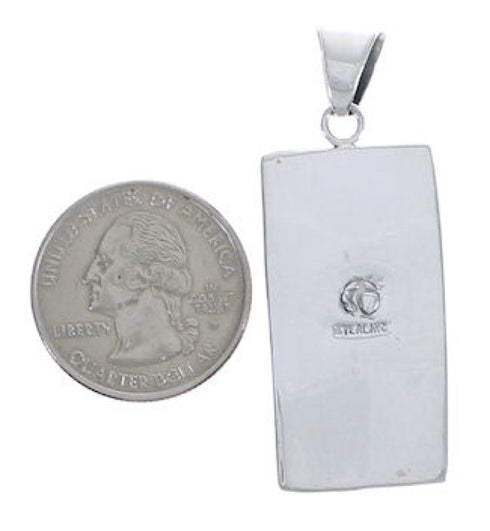 Turquoise Southwestern Jewelry Well Built Silver Pendant PX30663