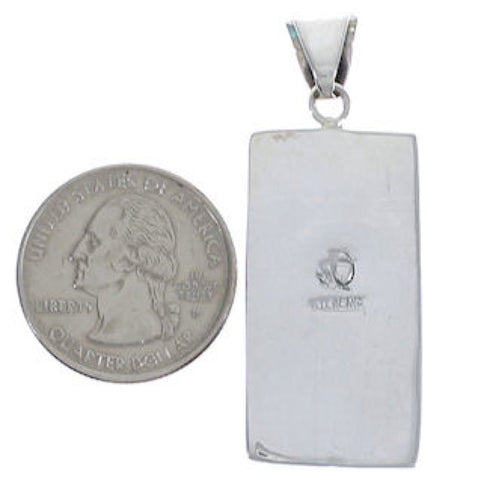 Heavy Turquoise Sterling Silver Jewelry Pendant PX30664