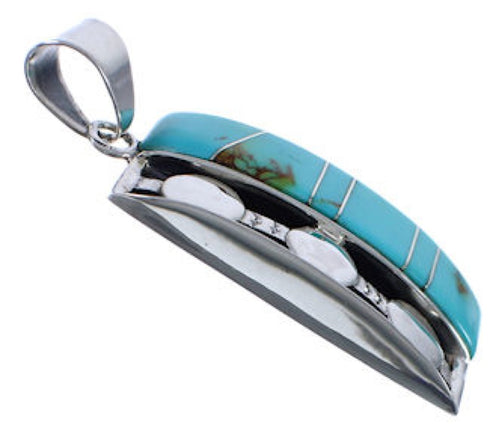 Turquoise Silver Southwestern Substantial Pendant Jewelry PX30666