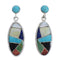 Sterling Silver Multicolor Southwestern Post Dangle Earrings PX30679