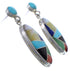 Sterling Silver Multicolor Southwestern Post Dangle Earrings PX30679