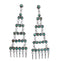 Turquoise Genuine Sterling Silver Post Dangle Earrings PX31195