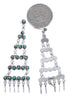 Turquoise Genuine Sterling Silver Post Dangle Earrings PX31195