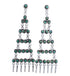Southwest Sterling Silver And Turquoise Post Dangle Earrings PX31196