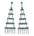 Silver And Turquoise Jewelry Post Dangle Earrings PX31197