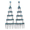 Sterling Silver And Turquoise Post Dangle Earrings PX31199