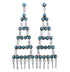 Sterling Silver And Turquoise Post Dangle Earrings PX31199