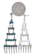 Sterling Silver And Turquoise Post Dangle Earrings PX31199