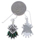 Sterling Silver And Turquoise Jewelry Hook Dangle Earrings PX31285