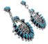 Turquoise Jewelry Sterling Silver Post Dangle Earrings PX31349